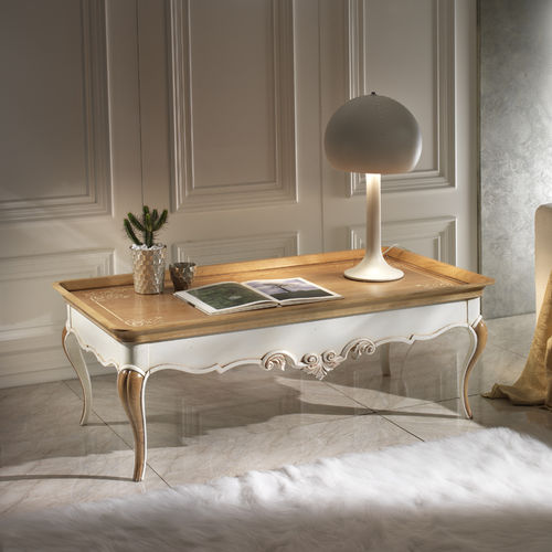 Mesa de centro de estilo - M 508/B - MOLETTA MOBILI - em madeira laqueada / com base em madeira / retangular