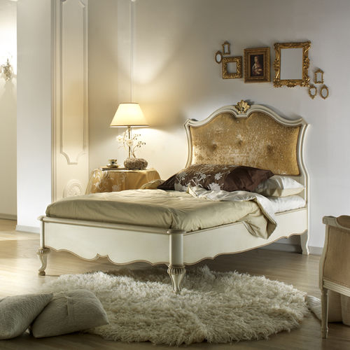 Cama meio casal - G 707 - MOLETTA MOBILI - clássica / com cabeceira estofada / em madeira
