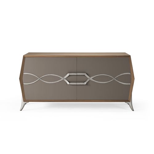 Buffet aparador contemporâneo - AN 102/B - MOLETTA MOBILI - em nogueira / sob medida / com portas de abrir