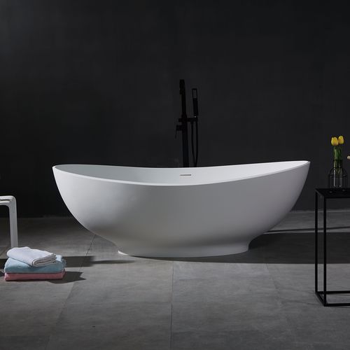 Banheira oval - YL6019 - FOSHAN ARTLAND SANITARY WARE CO.LTd. - freestanding / em aglomerado mineral / em Corian®