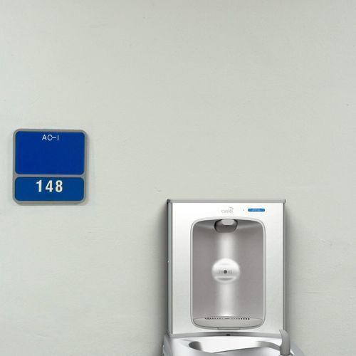 Bebedouro sem contato - PWEBFY 507000 - OASIS - de embutir / para edifício de uso público / em aço