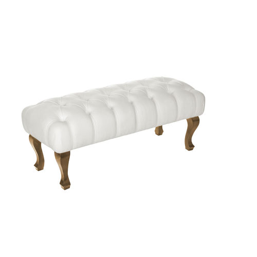 Banco estofado Chesterfield - CARTUJA - Ormos - em tecido / branco