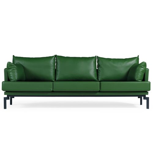 Sofá contemporâneo - SEKI - Flekssit Office Furniture - em couro / ergonômico / verde