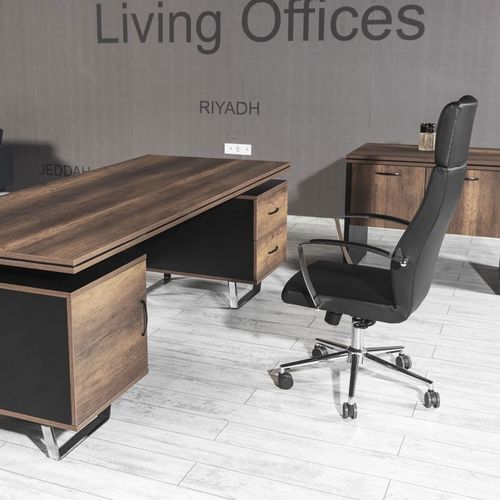 Mesa executiva - SHIMMER - Flekssit Office Furniture - contemporânea / em laminado melamínico / com compartimento de arrumação