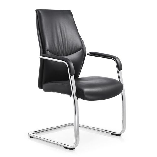 Cadeira para interlocutor contemporânea - VILLA - Flekssit Office Furniture - para ambiente interno / em couro / estofada