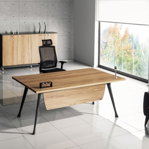 Mesa executiva - I TOSS - Flekssit Office Furniture - contemporânea / em laminado melamínico / com compartimento de arrumação