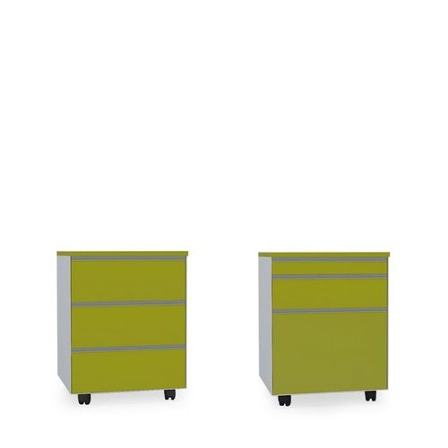Módulo de gavetas para escritório em laminado melamínico - FERRO - Flekssit Office Furniture - com 3 gavetas / com 2 gavetas / com rodízios
