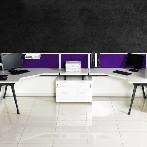 Mesa secretária de piso - I TOSS - Flekssit Office Furniture - de 1 lugar / contemporânea / em madeira