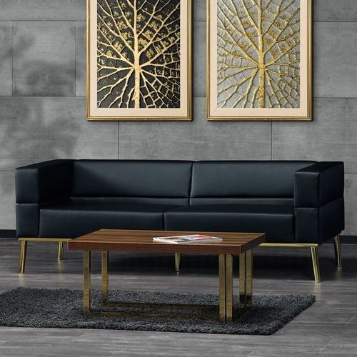 Sofá contemporâneo - MERRY - Flekssit Office Furniture - em couro / amarelo / da linha comercial