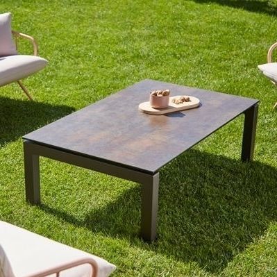 Mesa de centro contemporânea - SALVIA - Musola - em vidro / em cerâmica / com base em aço inoxidável