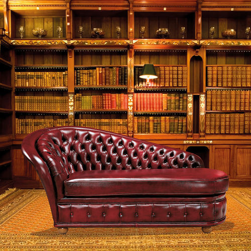 Divã clássico - Dormiuse Versailles - DI MARCO INTERIOR SOFA - em couro / em madeira / com base em madeira