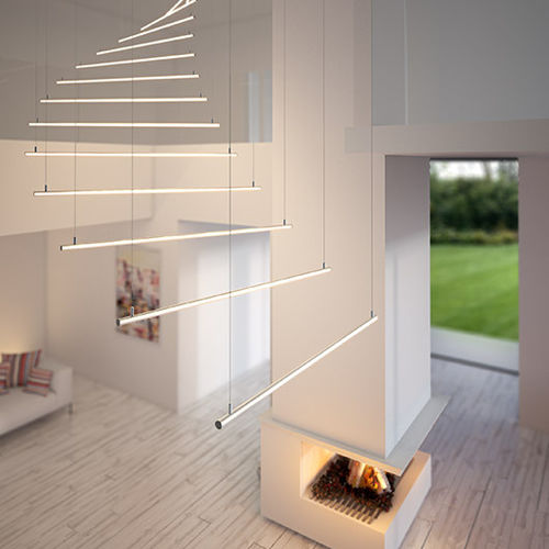 Perfil de iluminação suspenso - JAZ - Klus Design - de LED / da linha comercial