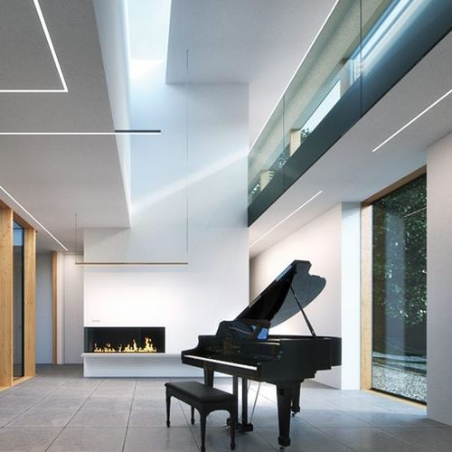 Perfil de iluminação de embutir - KOZUS - Klus Design - suspenso / de LED / à prova de água