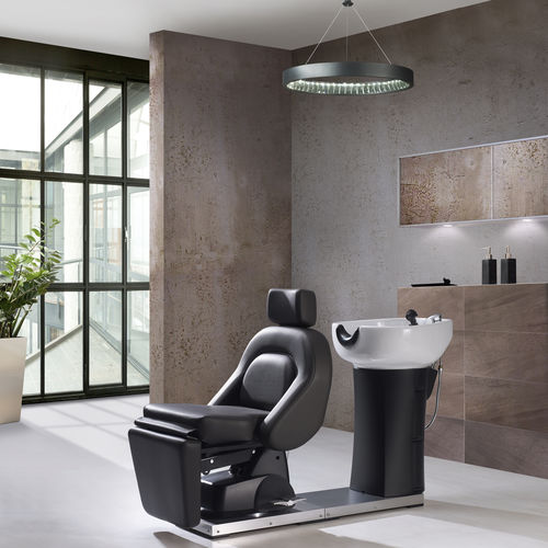 Poltrona de cabeleireiro contemporânea - 370F - BD KOREA CO.,LTD - em couro sintético / metálica / estofada