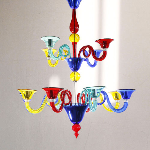 Lustre moderno - BRAZIL - BOTTEGA VENEZIANA - em vidro soprado / em vidro de Murano / para 12 lâmpadas