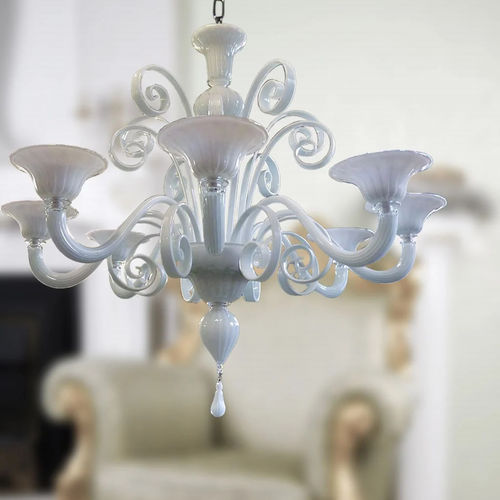 Lustre clássico - ASTRO - BOTTEGA VENEZIANA - em vidro de Murano / para 8 lâmpadas / da linha comercial