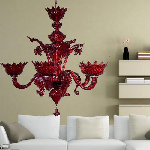 Lustre clássico - WEZEN - BOTTEGA VENEZIANA - em vidro soprado / em vidro de Murano / para 5 lâmpadas
