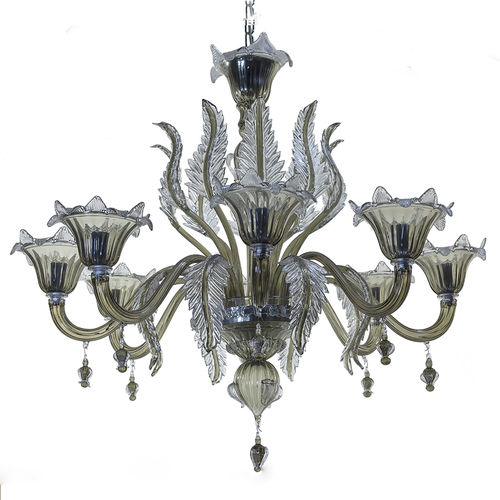 Lustre clássico - CANOPO - BOTTEGA VENEZIANA - em vidro soprado / em vidro de Murano / em vidro fumê