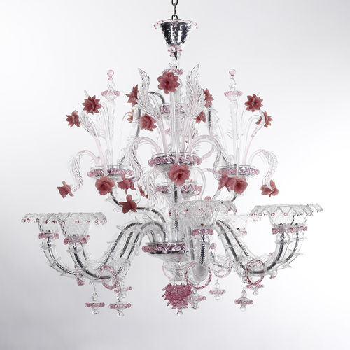 Lustre clássico - NOA - BOTTEGA VENEZIANA - em vidro soprado / em vidro de Murano / para 6 lâmpadas