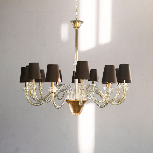 Lustre contemporâneo - HOLLYWOOD - BOTTEGA VENEZIANA - em vidro soprado / em vidro de Murano / em ouro