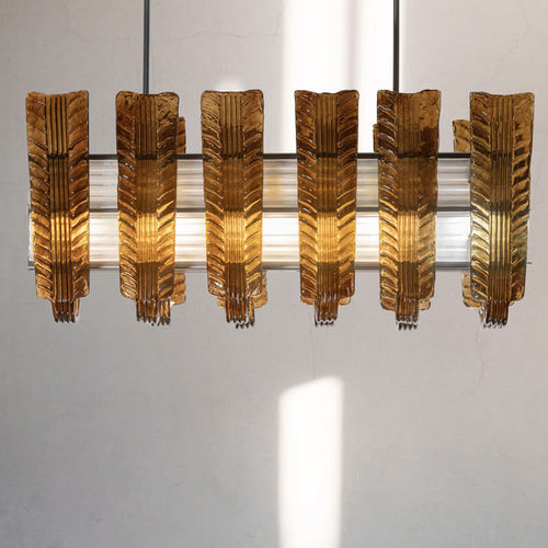 Lustre vintage - BARCELONA - BOTTEGA VENEZIANA - metálico / em vidro de Murano / em vidro soprado