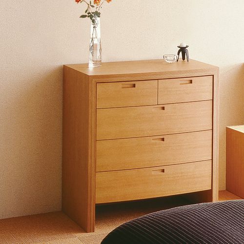 Camiseiro contemporâneo - STRIPE DR-80 - CondeHouse - em nogueira / com folheado de madeira / em madeira maciça