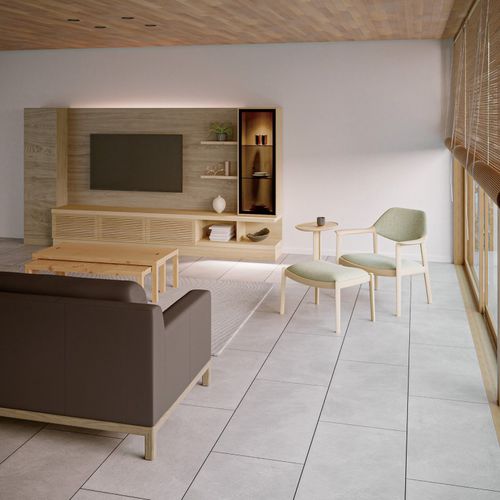 Poltrona contemporânea - WING LUX - CondeHouse - em tecido / em couro / em carvalho