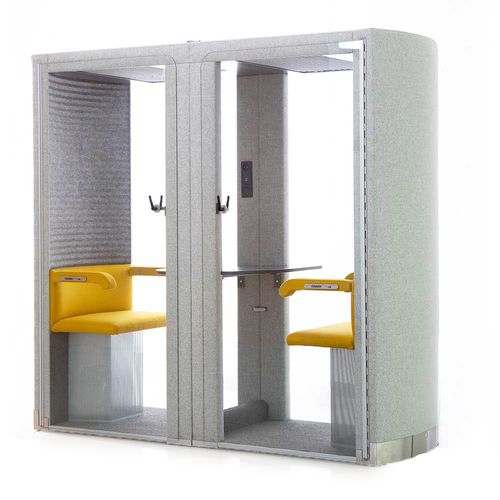 Escritório POD acústico - SSHHH 2 & 4 - EVAVAARA DESIGN - com iluminação LED integrada / USB / em tecido