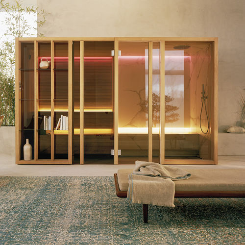 Sauna banho turco - YOKU SH - EFFE - da linha residencial / em madeira / em vidro