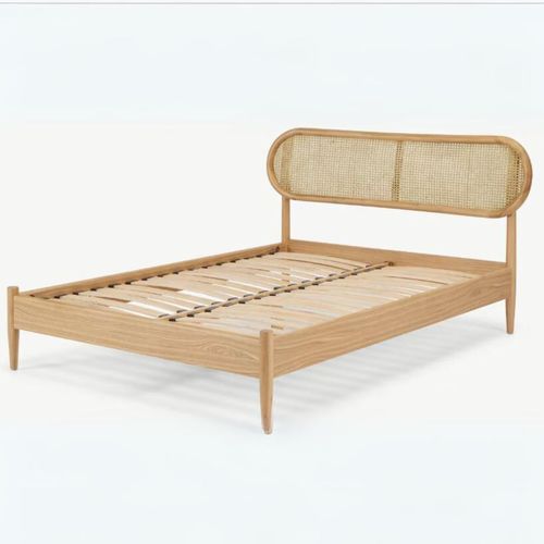 Cama de casal - Reema King - LITOOC - contemporânea / com cabeceira / em compensado