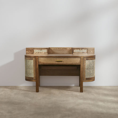 Mesa secretária de piso - Celine - LITOOC - contemporânea / em madeira de freixo / reta