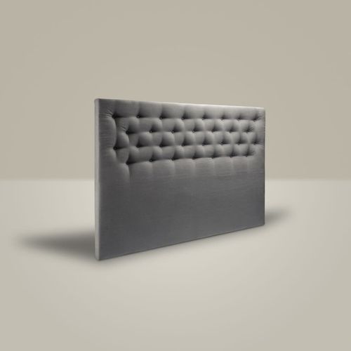 Cabeceira para cama de casal - BUTTONED - Mattsons Beds - contemporânea / em tecido / cinza