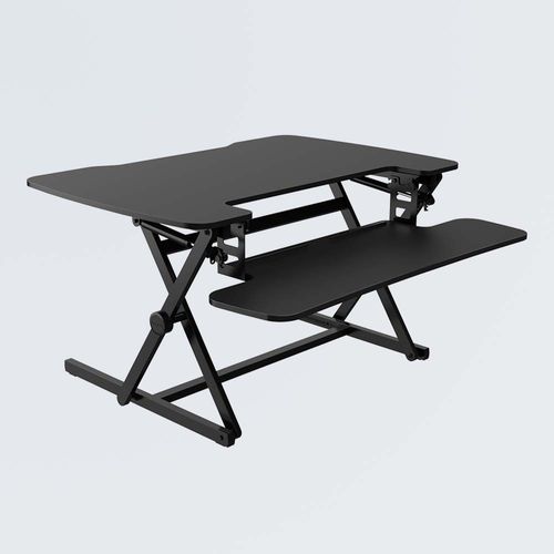 Mesa secretária de piso - MT112M - Loctek Ergonomic Technology Corp. - contemporânea / reta / preta
