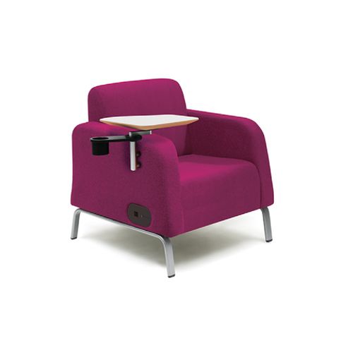 Poltrona contemporânea - MOTIV - PARAGON FURNITURE INC - em couro / em tecido / com prancheta