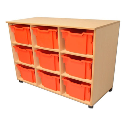 Armário organizador móvel - 9 BAY - ambic educational - com rodízios / para escola / para biblioteca