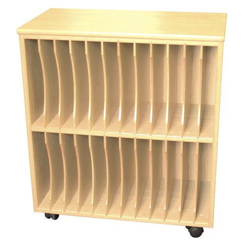 Armário de arquivo baixo - RING BINDER - ambic educational - em MDF / com rodízios / contemporâneo
