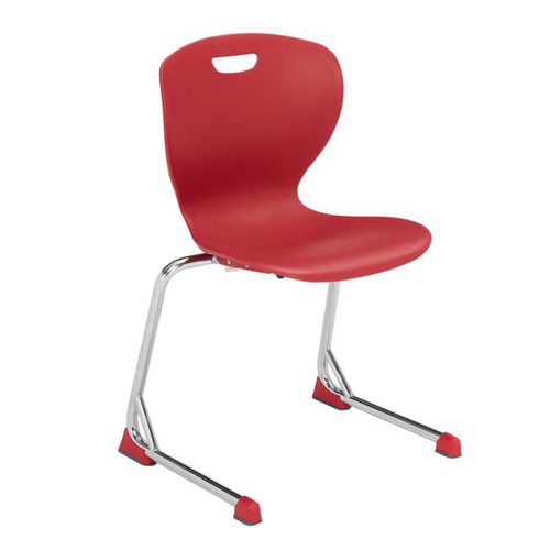 Cadeira contemporânea - ZED - Academia furnitures industries - para ambiente interno / em polipropileno / com base em aço