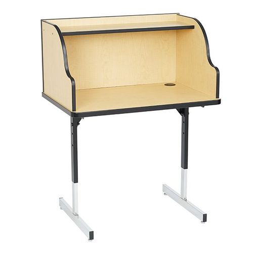 Mesa contemporânea - SINGLE STUDY CARREL - Academia furnitures industries - em MDF / em aço / em laminado de alta pressão