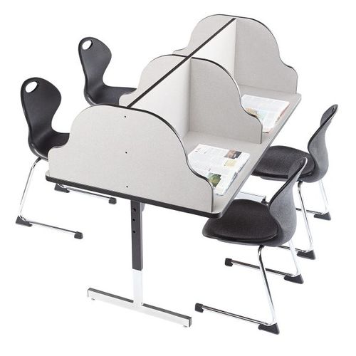 Mesa contemporânea - QUAD STUDY CARREL - Academia furnitures industries - em aço / em laminado de alta pressão / com base em aço