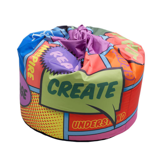 Puff pera contemporâneo - POP ART  - GOPAK - em tecido / multicores / para jardim de infância
