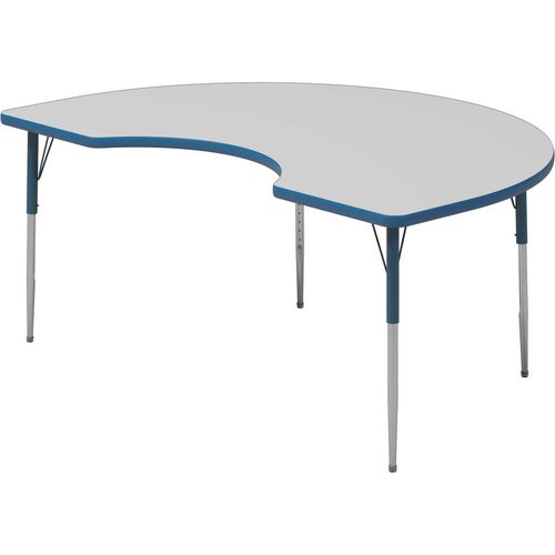Mesa contemporânea - ACTIVITY  - Columbia - em madeira / com base metálica / semicircular