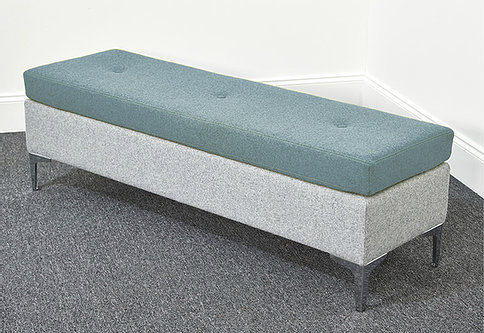 Banco estofado contemporâneo - D81191  - WILLOWBROOK Education - em tecido / de lã / em metal cromado