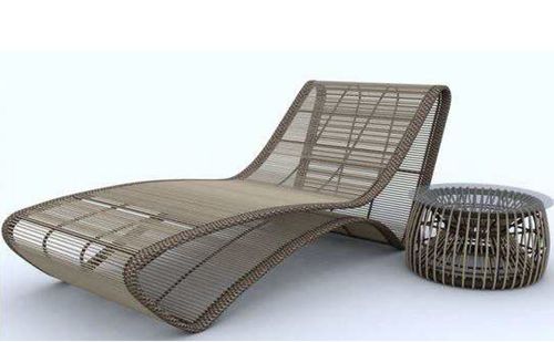 Espreguiçadeira contemporânea - KUDETA - Beach Concept - em fibra sintética / de praia / da linha comercial