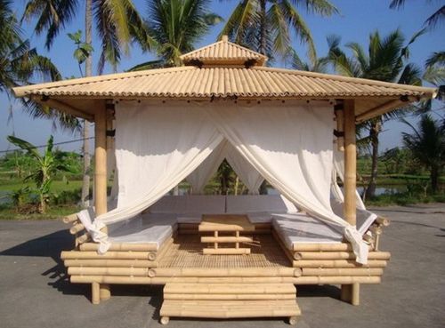 Gazebo em bambu - Beach Concept - com cobertura de madeira / com cobertura de colmo / com estrutura em madeira