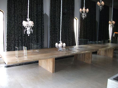Mesa contemporânea - NAMA - Beach Concept - em teca / com base em teca / retangular