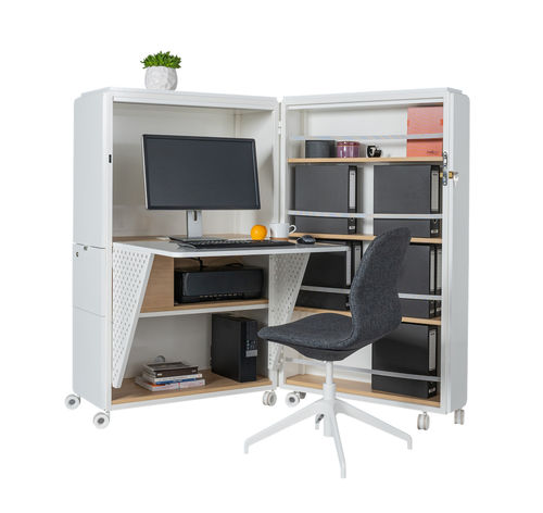 Conjunto de secretária e móveis de arrumação da linha comercial - THE GENIUS - Sobocan
