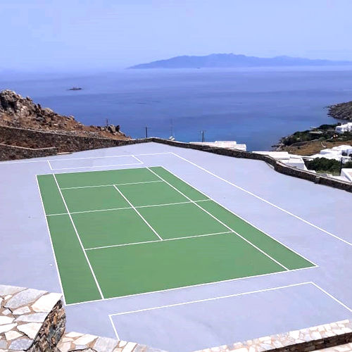 Piso esportivo para ambiente interno - POLYFLEX AEL-EX - KDF - Sports Flooring Production - para ambiente externo / em acrílico / para sala multiesportiva