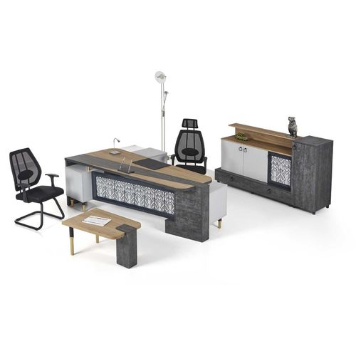 Mesa executiva - MOLTEN - OFISTIM - contemporânea / em aglomerado / em laminado melamínico