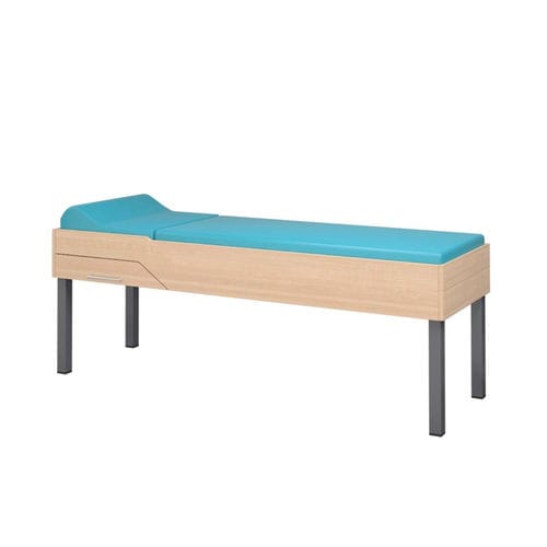 Mesa contemporânea - ADULT - OFISTIM - em madeira / com base metálica / retangular