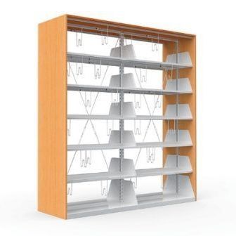 Livreiro contemporâneo - OFISTIM - da linha comercial / em madeira